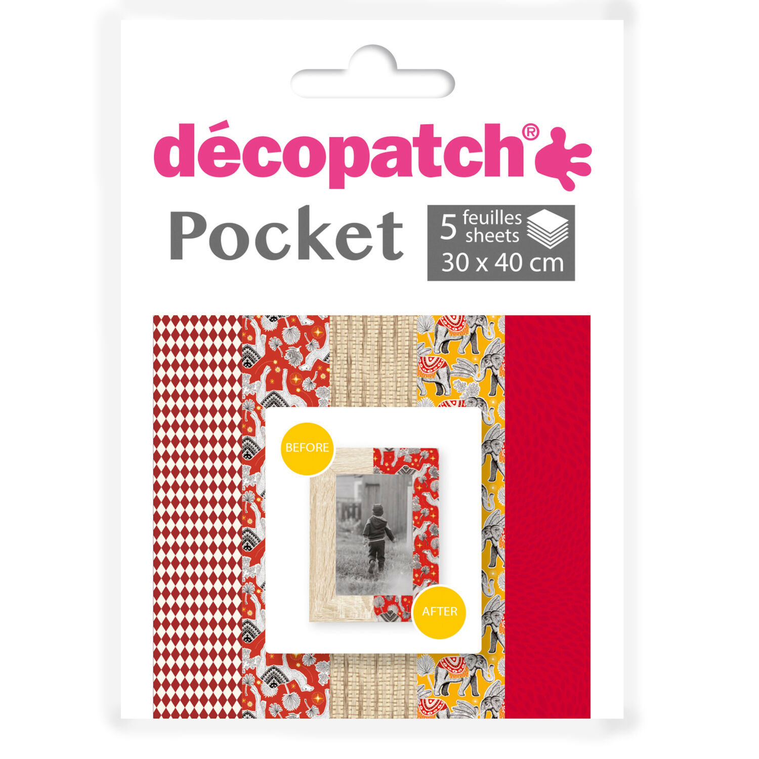 NEU Decoupage- / Decopatch-Papier Pocket-Sortierung, 5 Bogen 30 x 40 cm, Motive: 738, 826, 795, 825, 724