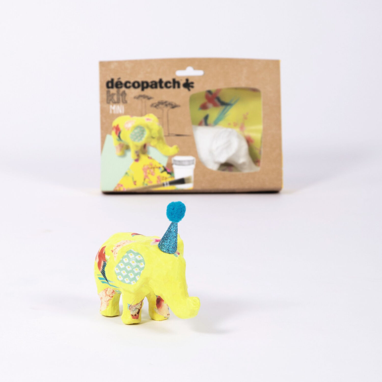 NEU Decopatch Mini-Set Bastelpackung, Elefant, bunt, 4,5 x 19 x 13,5 cm Bild 4