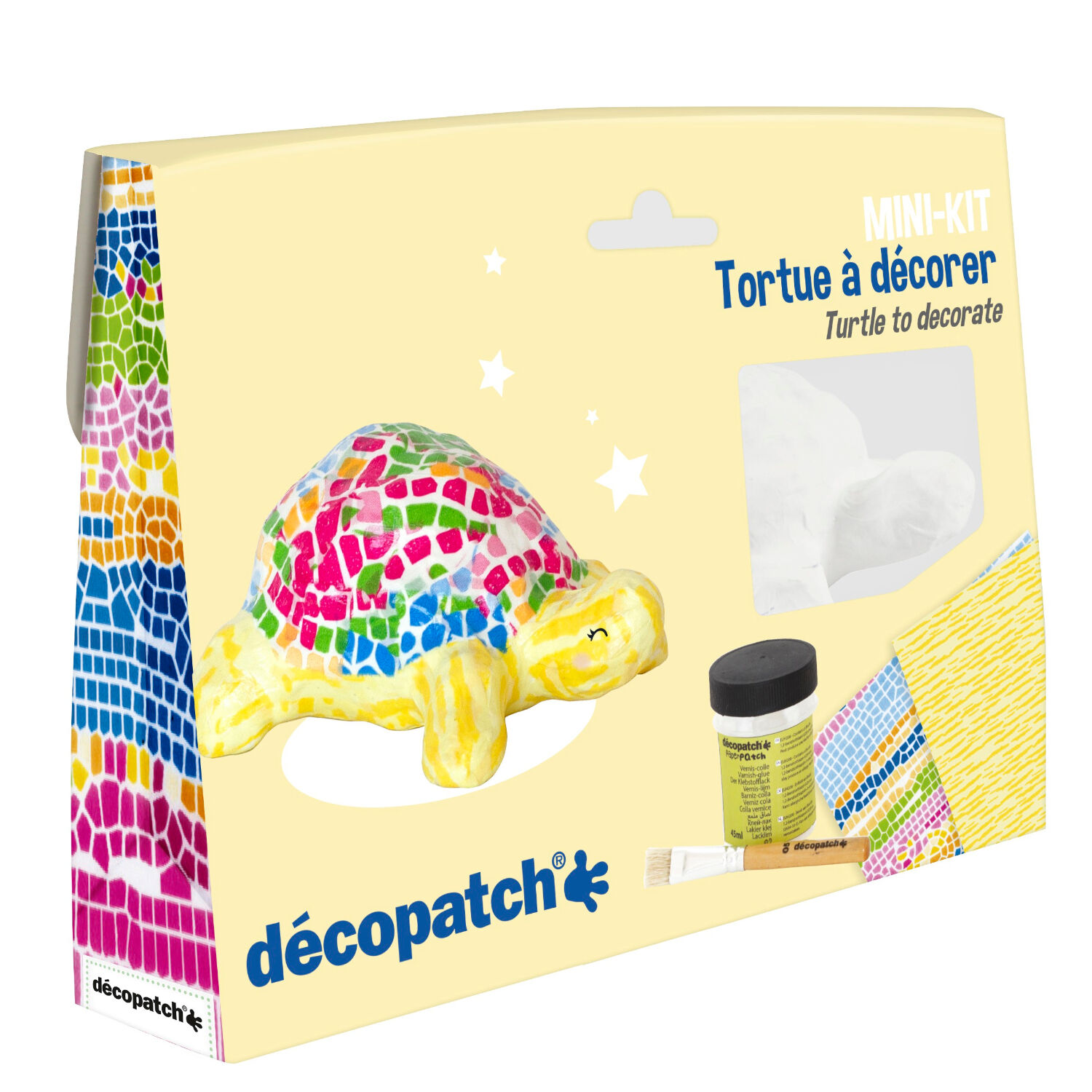 NEU Decopatch Mini-Set Bastelpackung, Schildkröte, Mosaik, 4,5 x 19 x 13,5 cm
