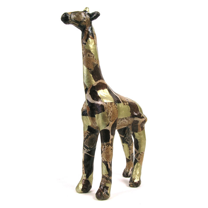 Pappmaché-Figur, Giraffe, 19x28x7cm Bild 2