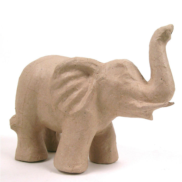 Pappmaché-Figur, Elefant, 21x17x12cm