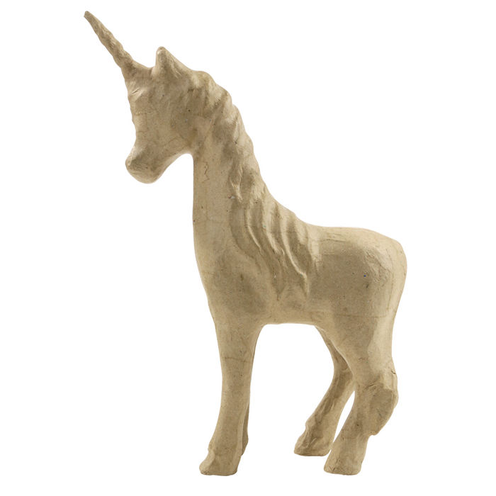 Pappmaché-Figur, Größe: ca 21 cm, Einhorn