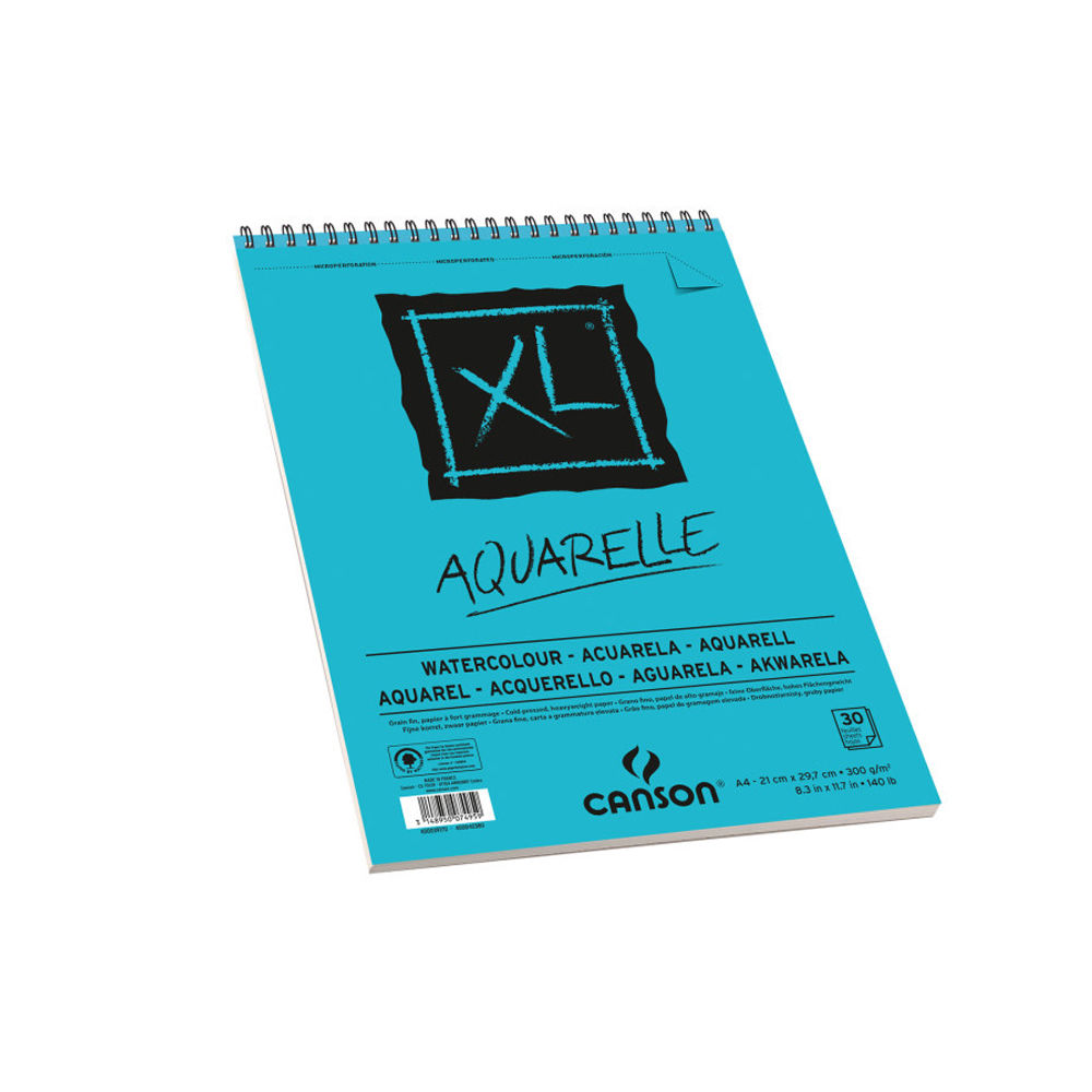 SALE Canson XL Aquarell Block A4, 300g/qm, 30 Blatt