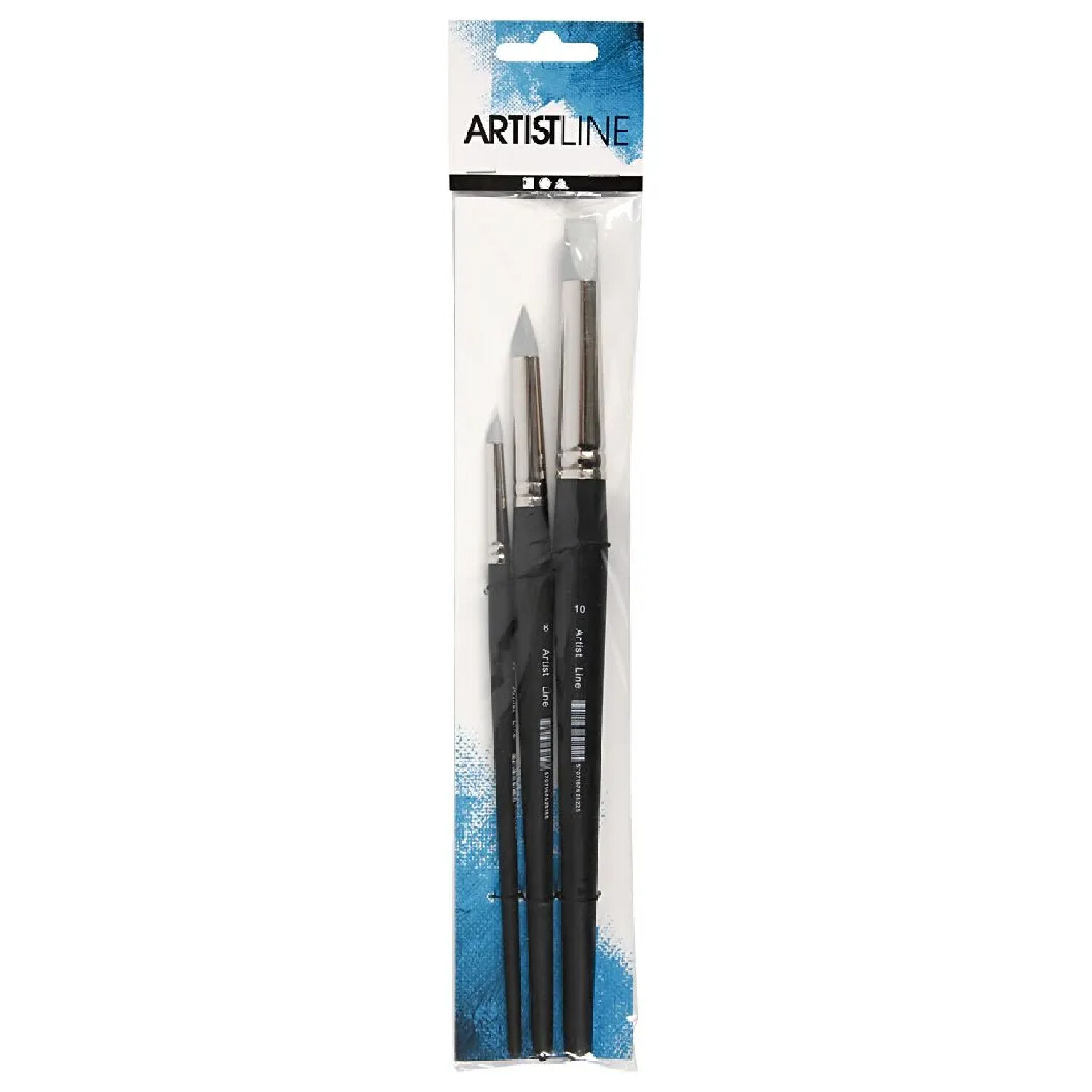 NEU Artist Line Pinsel aus Silikon, flach und rund, 3 Gen