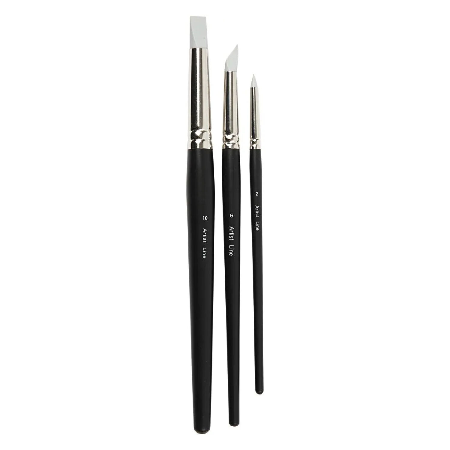 NEU Artist Line Pinsel aus Silikon, flach und rund, 3 Gen Bild 2