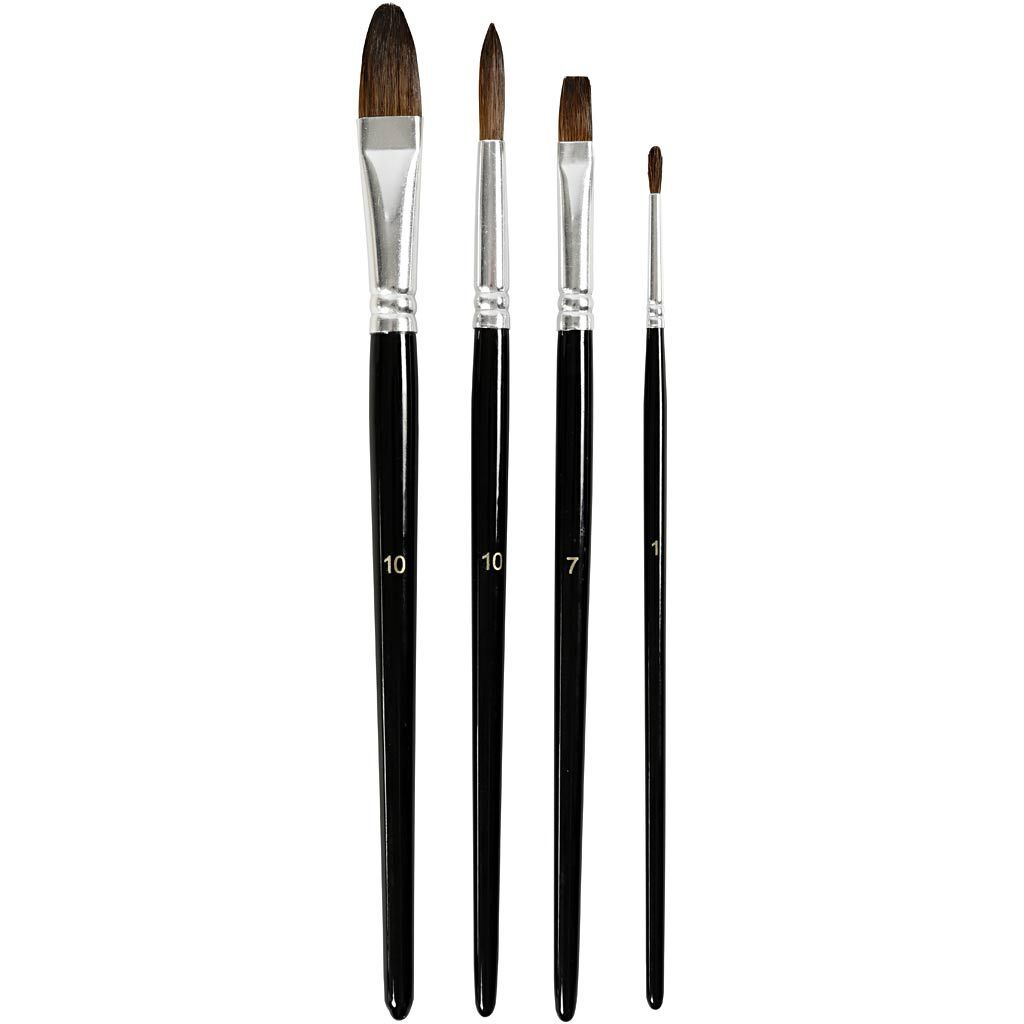 Set Aquarellpinsel, Nr. 1+7+10, 4 St�ck Bild 2