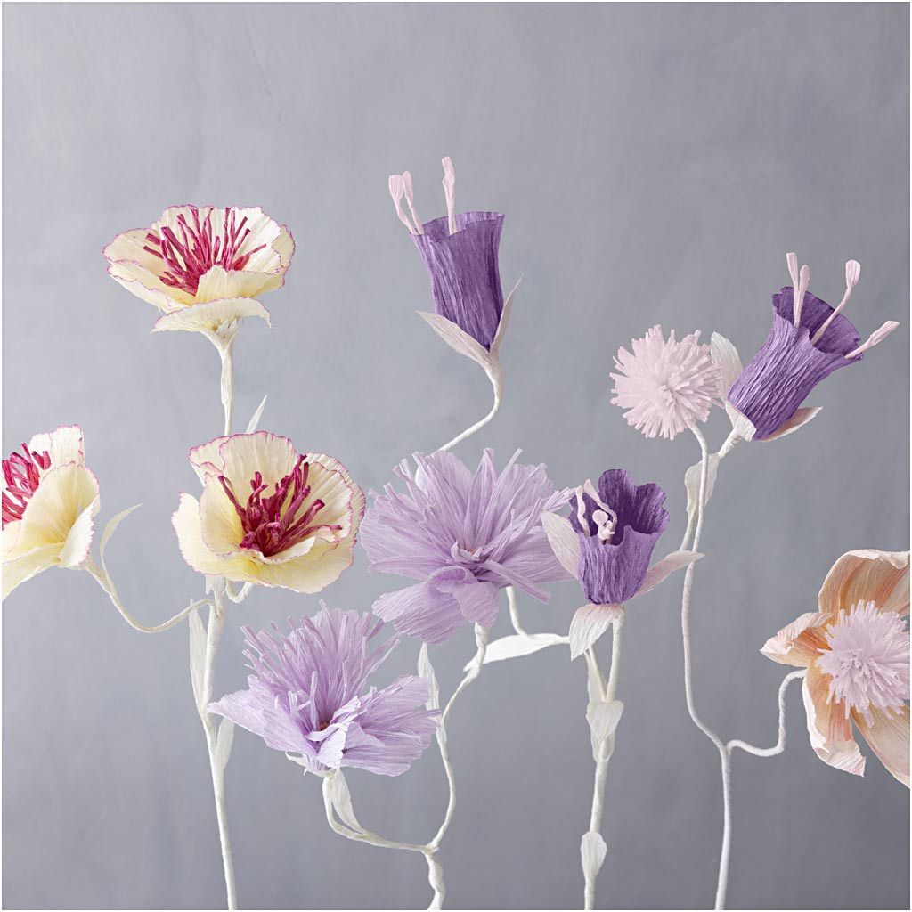Floristen-Krepppapier, 25x60 cm, Extrastark, 105 g, Pastellfarben, 8 Rollen Bild 5