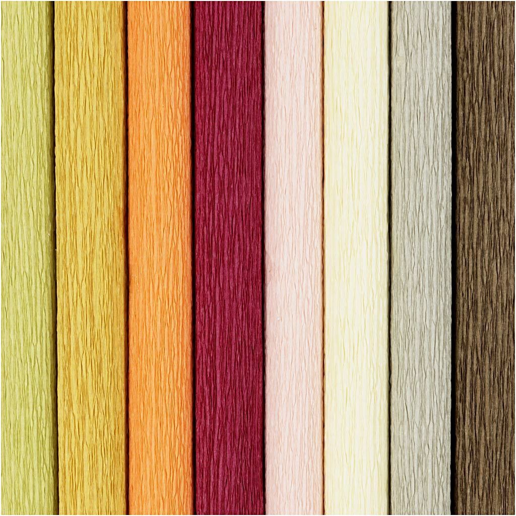 Floristen-Krepppapier, 25x60 cm, Extrastark, 105 g, sanfte, dezente Farben, 8 Rollen Bild 2