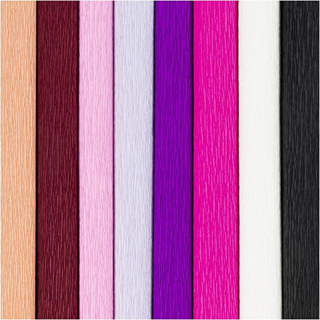 Floristen-Krepppapier, 25x60 cm, Extrastark, 105 g, Harmonie in Lila-Pink, 8 Rollen Bild 2