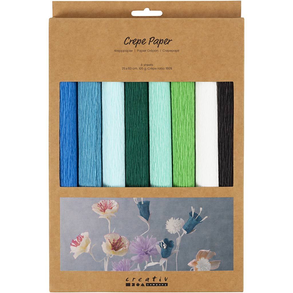 Floristen-Krepppapier, 25x60 cm, Extrastark, 105 g, Harmonie in Blau-Gr�n, 8 Rollen Bild 3