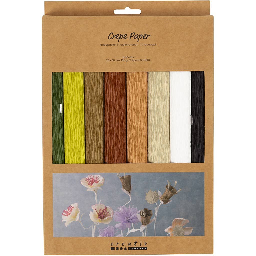 Floristen-Krepppapier, 25x60 cm, Extrastark, 105 g, Natur, 8 Rollen Bild 3