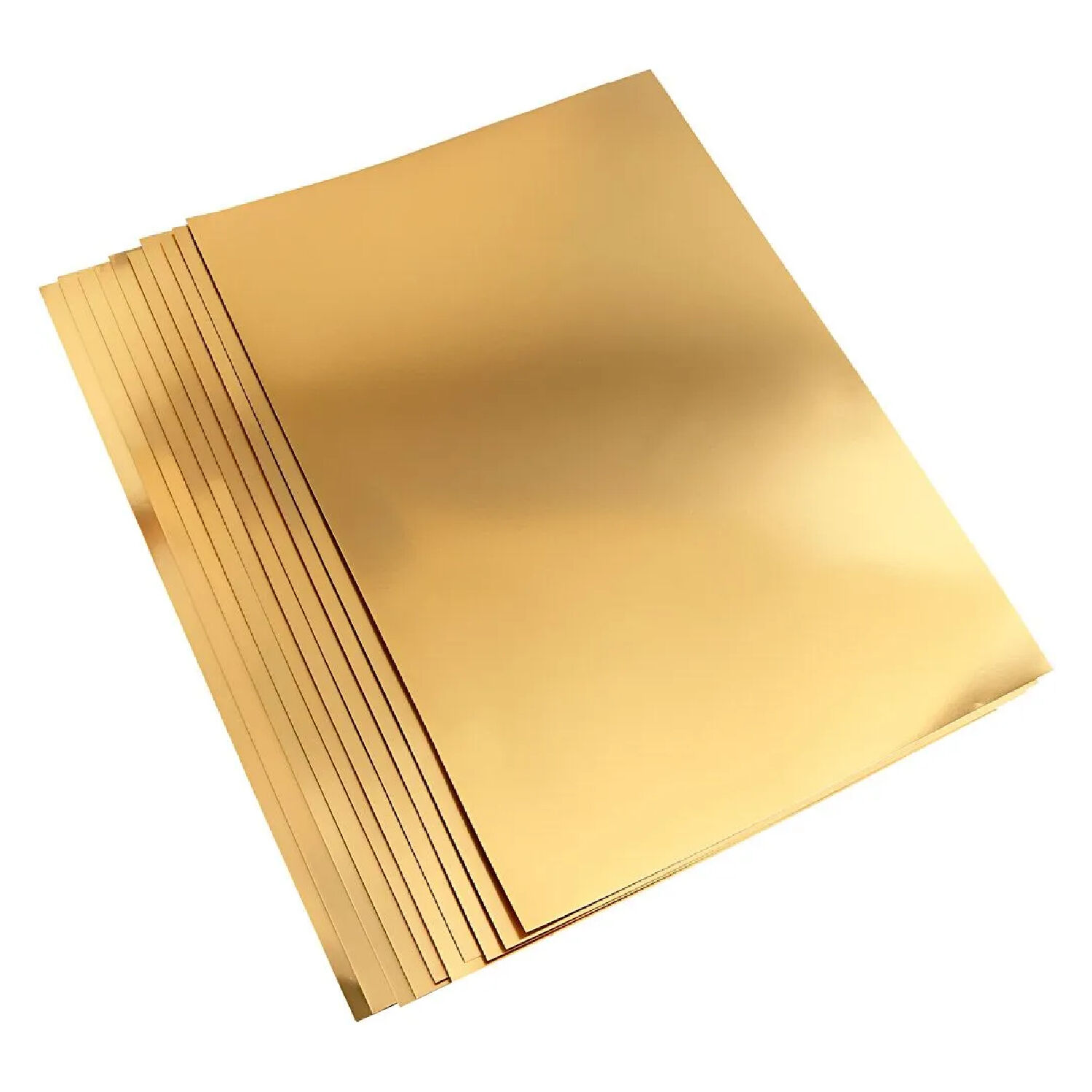 NEU Metallic-Folienkarton / Bastelkarton, DIN A2, 280 g/qm, 10 Blatt, Gold