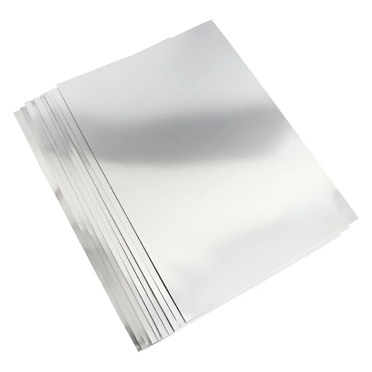 Metallic-Folienkarton / Bastelkarton, DIN A2, 280 g/qm, 10 Blatt, Silber