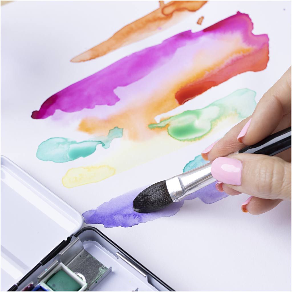 Aquarellblock, A4, Blatt 210x297 mm, Kaltgepresst, Mittlere K�rnung, 300 g, Wei�, 20 Blatt Bild 2