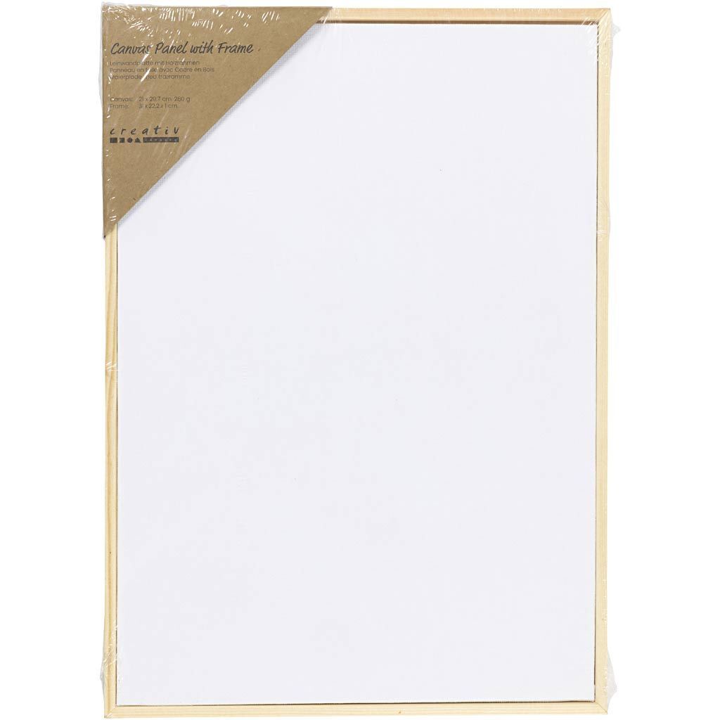 Malpappe mit Holzrahmen, A4, Gr��e 21x29,7 cm, 280 g, Wei�, 1 St�ck Bild 2