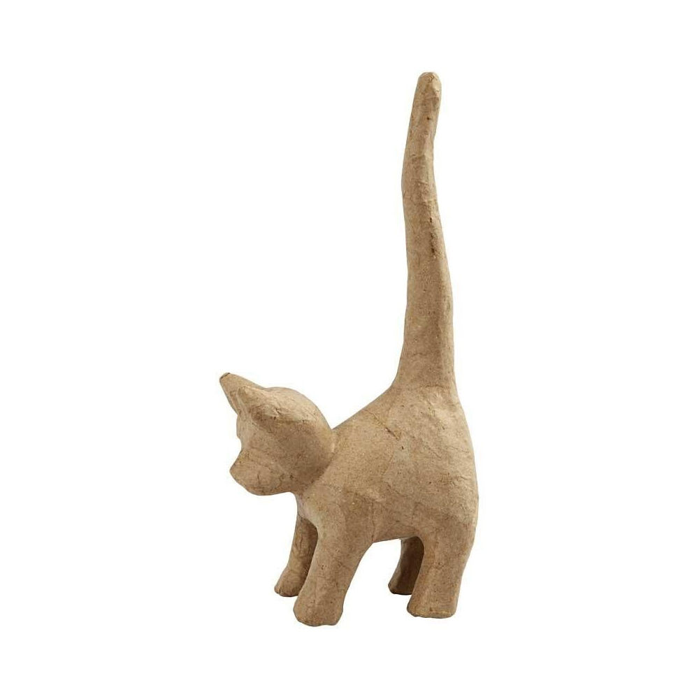 Pappmaché-Figur, Katze, 28 cm