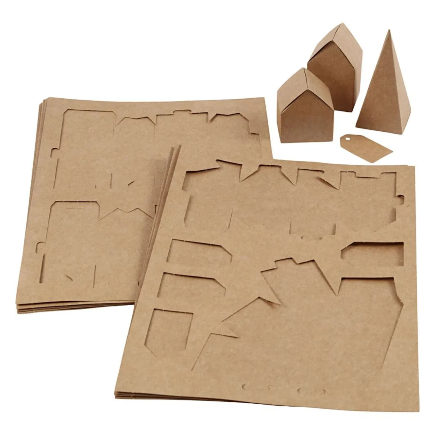 Adventskalender Huschen aus Karton, naturbraun, 24 Teile Bild 3