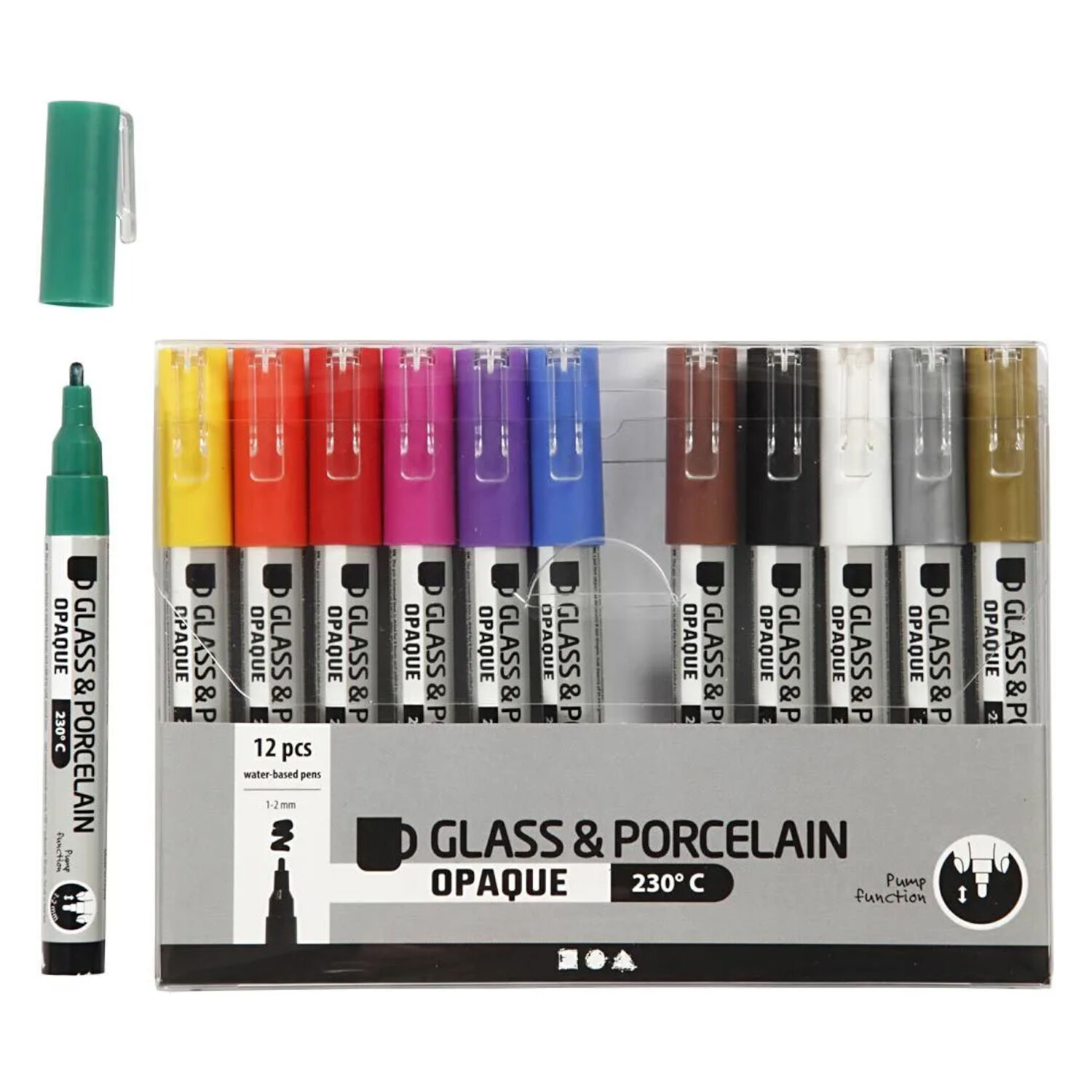 NEU Paint It Easy - Glas- & Porzellanmarker, 12 Stck