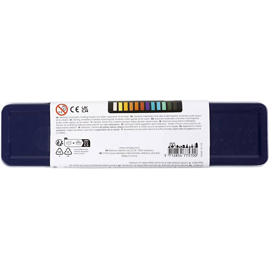 Wasserfarben-Set, Metallic-Farben, 12 Farbt�ne Bild 3