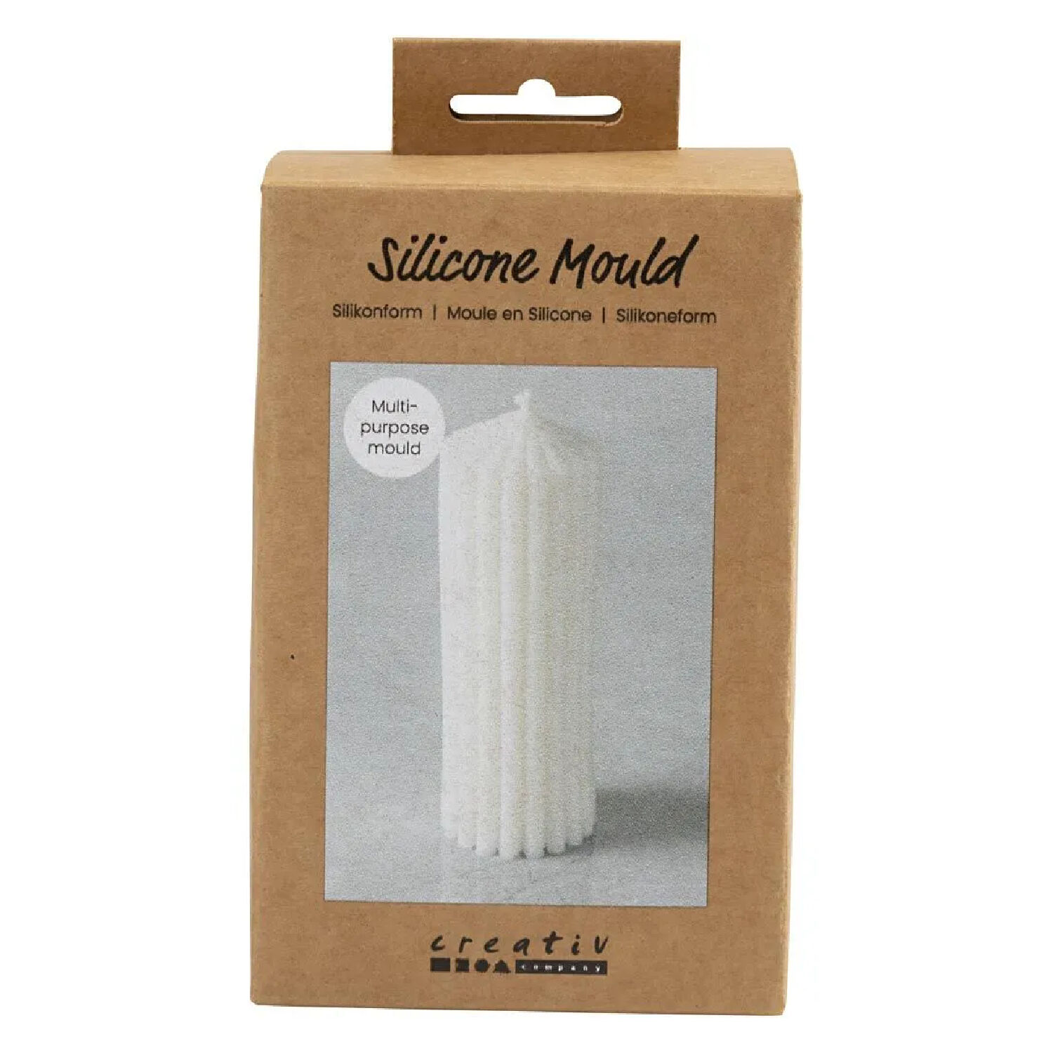 NEU Silikonform / Gieform, Gerippter Zylinder, 12 x 4 cm
