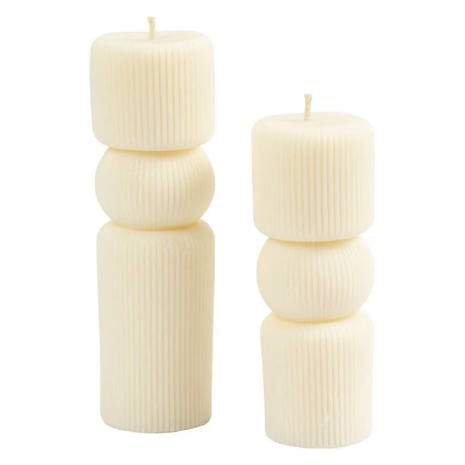 NEU Silikonform / Gieform, Gerippter Zylinder mit Kugel, 11 x 4 cm & 14 x 4 cm, 2 Stck Bild 3