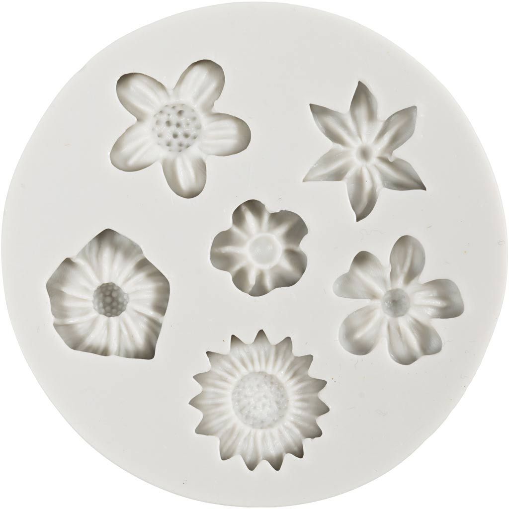 Silikonform, Blume, H�he 0,5 cm, L�nge 1,5-2,5 cm, 1 St�ck Bild 3