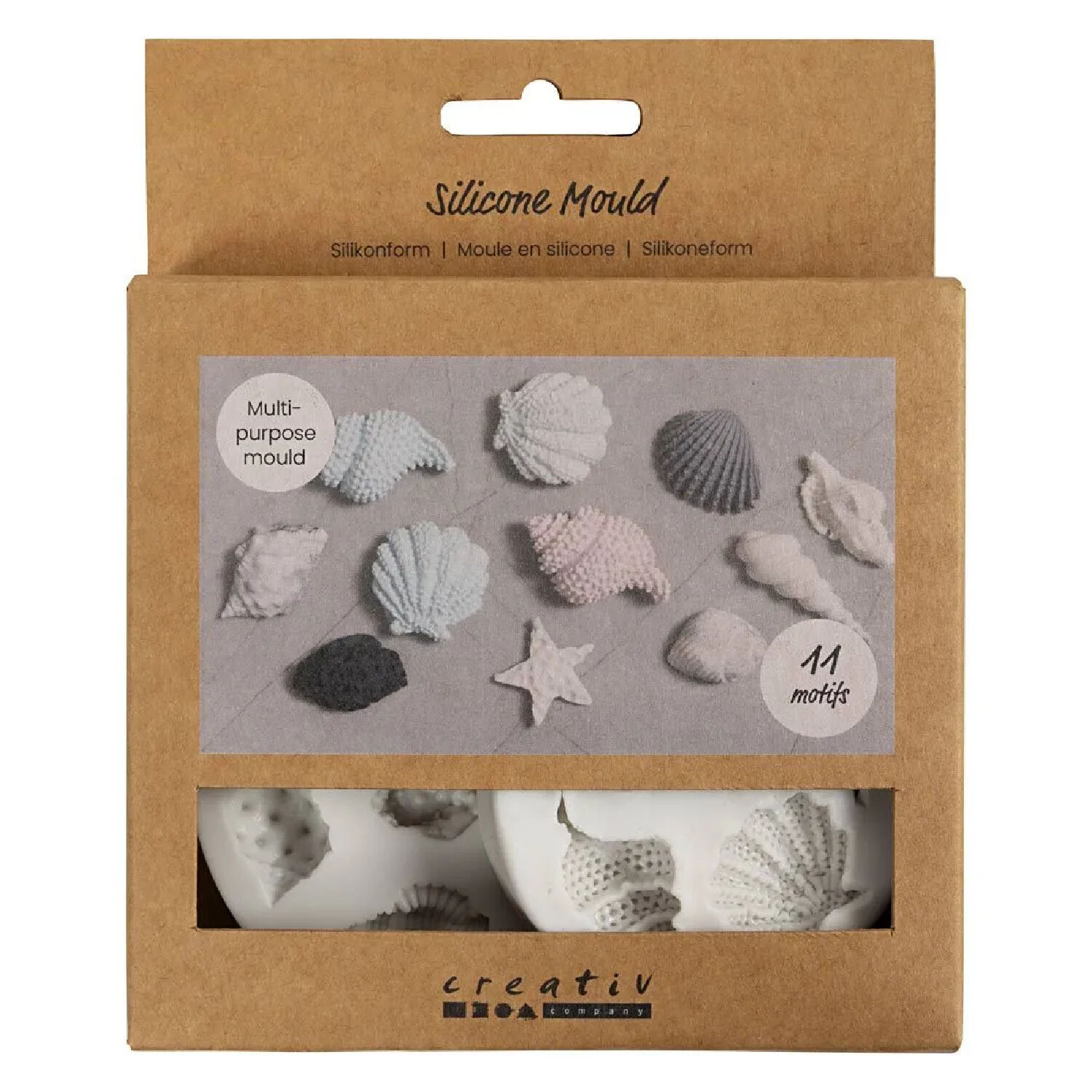 NEU Silikonform / Gieform, Muscheln & Seestern, 2 Stck, 11 Motive