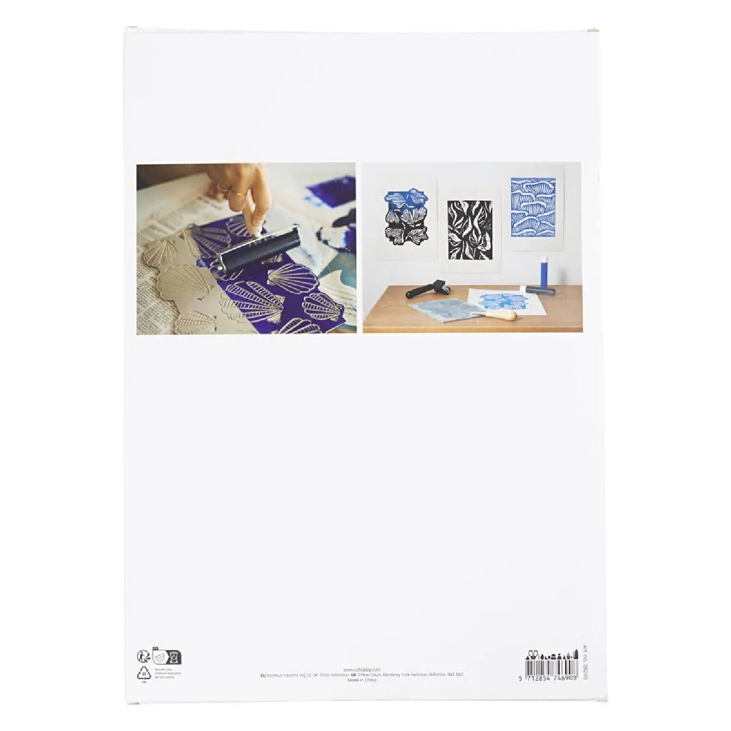 NEU Stempelblock fr Linoldruck, DIN A4, 21 x 29,7 cm, Hellgrau Bild 2