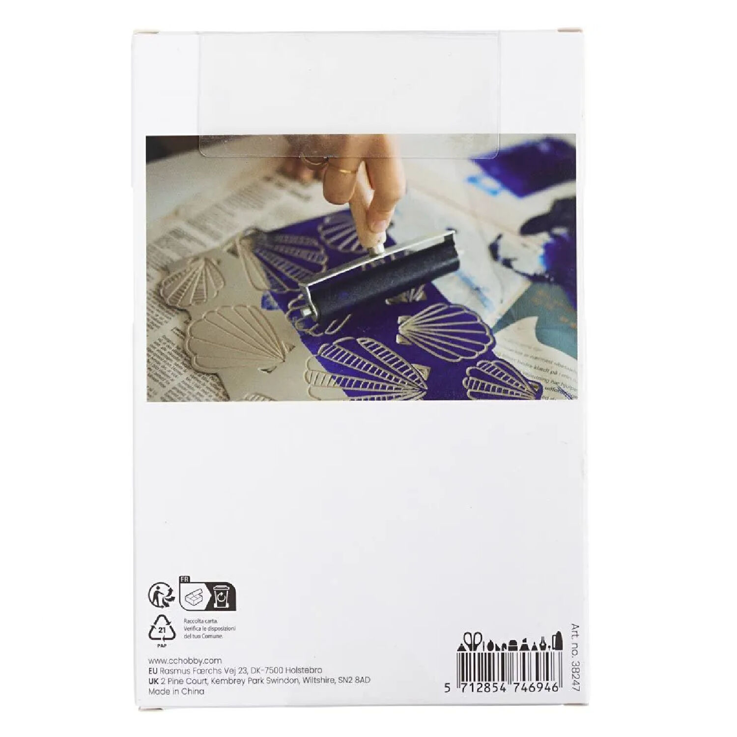 NEU Stempelblock fr Linoldruck, 10 x 15 cm, Hellgrau Bild 2