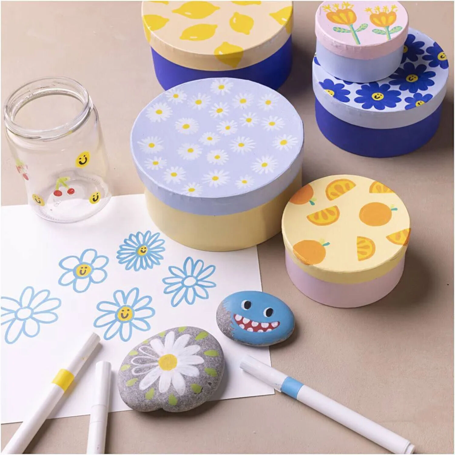 NEU Universal-Marker Set, 6 Filzstifte in Sortierten Farben, Strichstrke 4 mm Bild 3