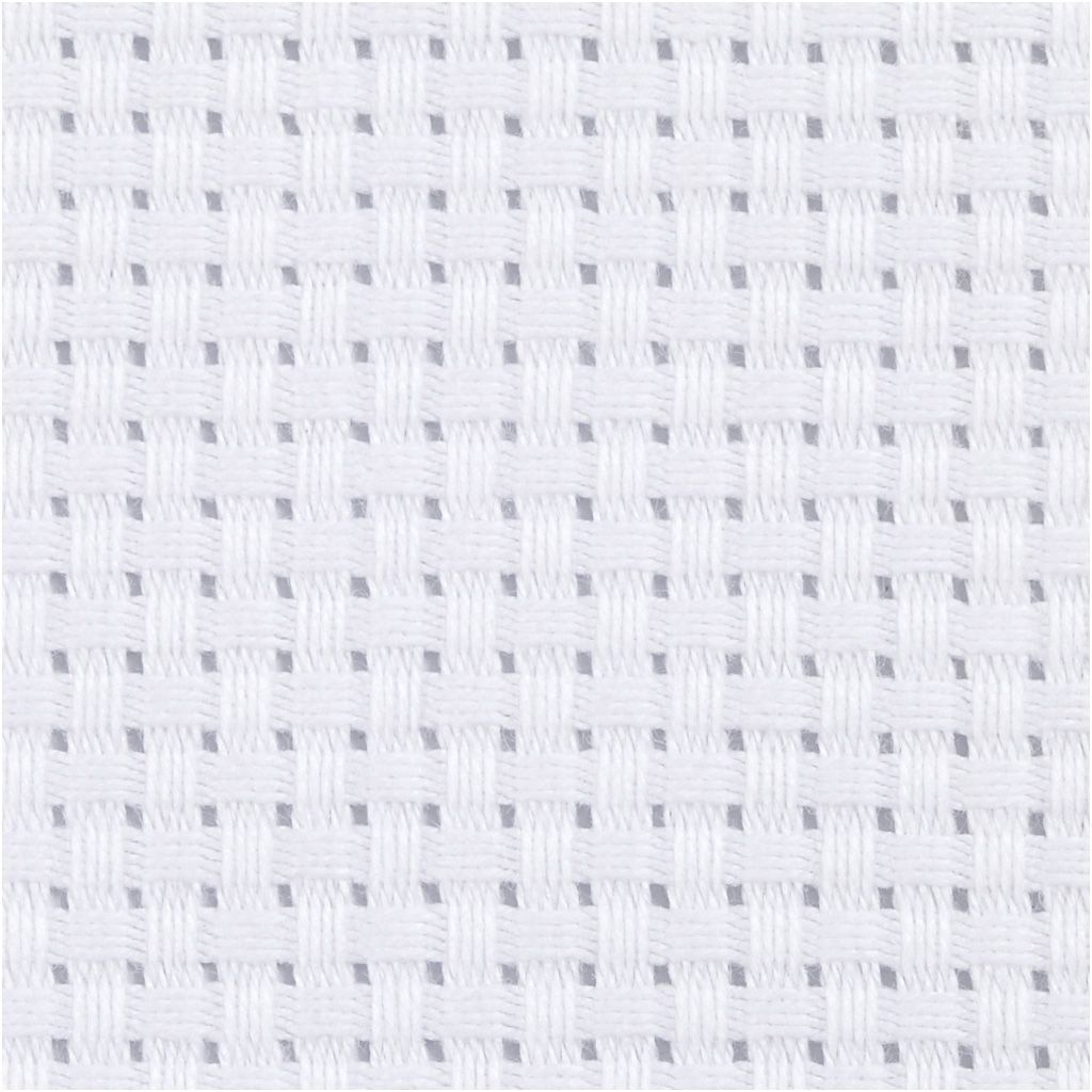 Aida-Stoff, Gr��e 50x50 cm, 35 K�stchen pro 10 cm, Wei�, 1 St�ck
