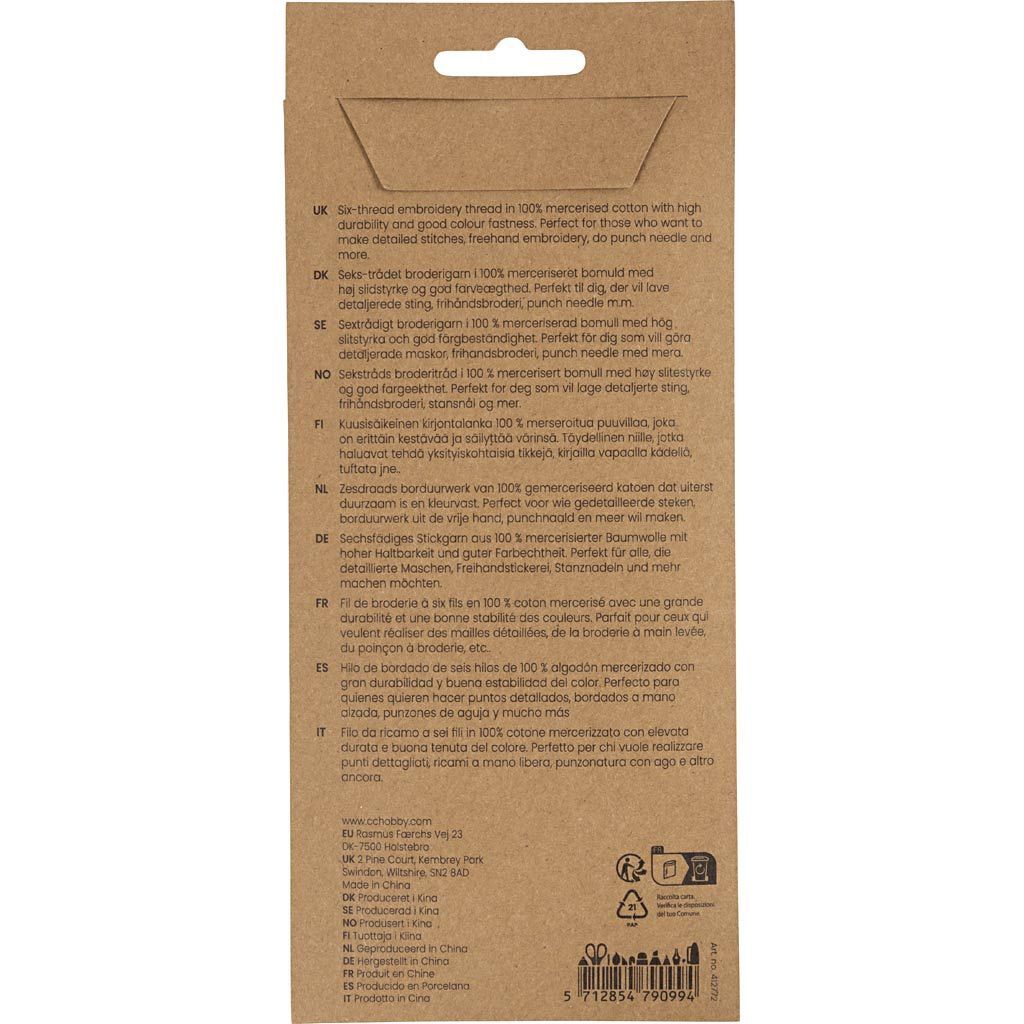 Stickgarn, Dicke 1 mm, Harmonie in Blau-Gr�n, 10 St�ck x 8 m Bild 4