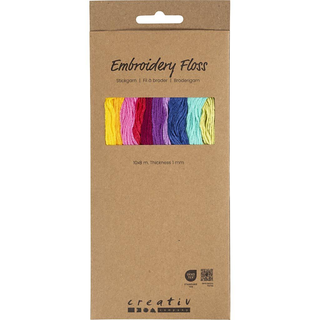 Stickgarn, Dicke 1 mm, Sortierte Farben, 10 St�ck x 8 m Bild 3