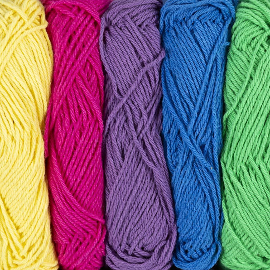 Baumwollgarn, Nr. 8/4, L�nge 5x50 m, Sortierte Farben, 5x20 g Bild 2