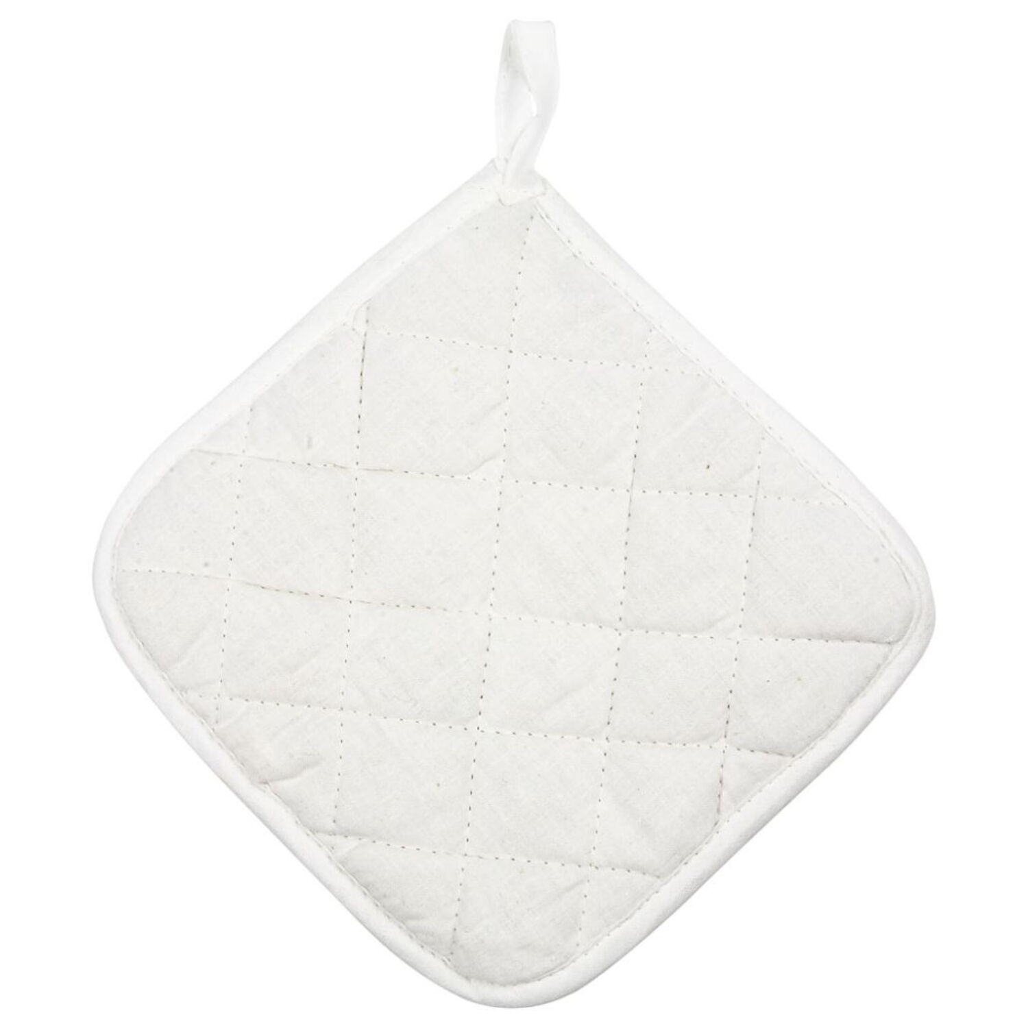 Topflappen wei, wattiert, 20x20cm, 1 Stck