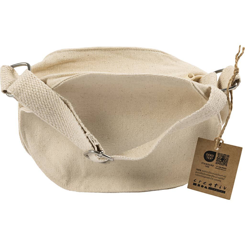 Schultertasche, H�he 13,5 cm, Tiefe 8 cm, Breite 18 cm, 300 g, Hellnatur, 1 St�ck Bild 2