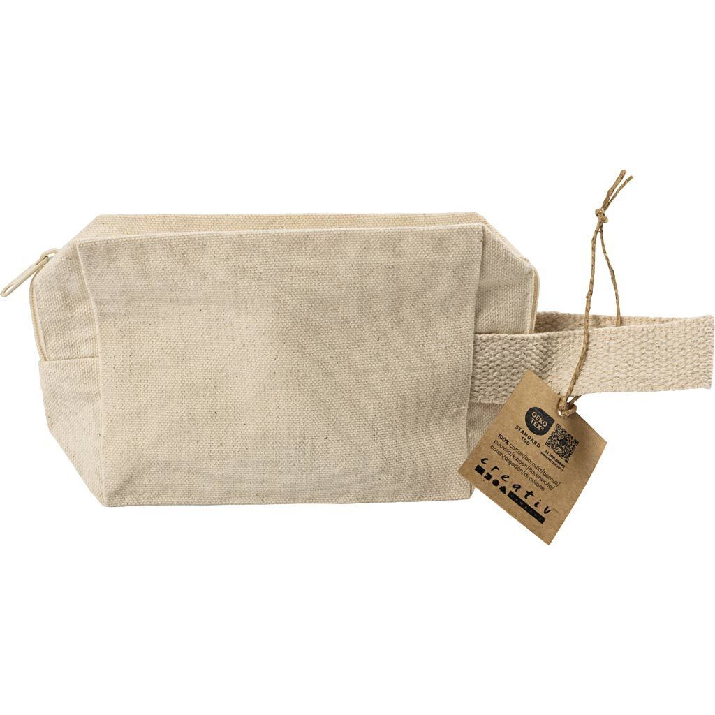 Kosmetiktasche, H�he 10 cm, Tiefe 5 cm, Breite 14 cm, Hellnatur, 1 St�ck Bild 2