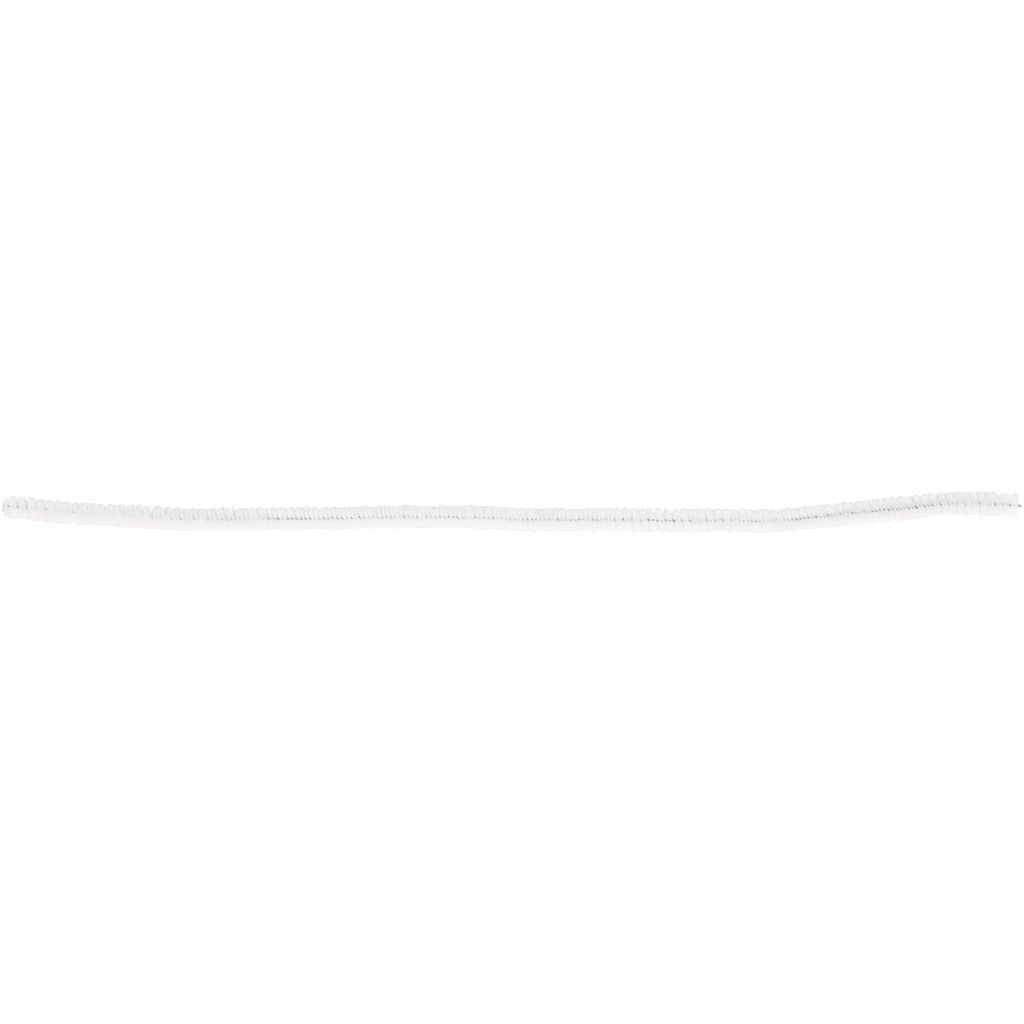 Pfeifenreiniger / Biegepl�sch / Chenilledraht, L�nge 30 cm, Dicke 6 mm, Wei�, 50 St�ck Bild 3