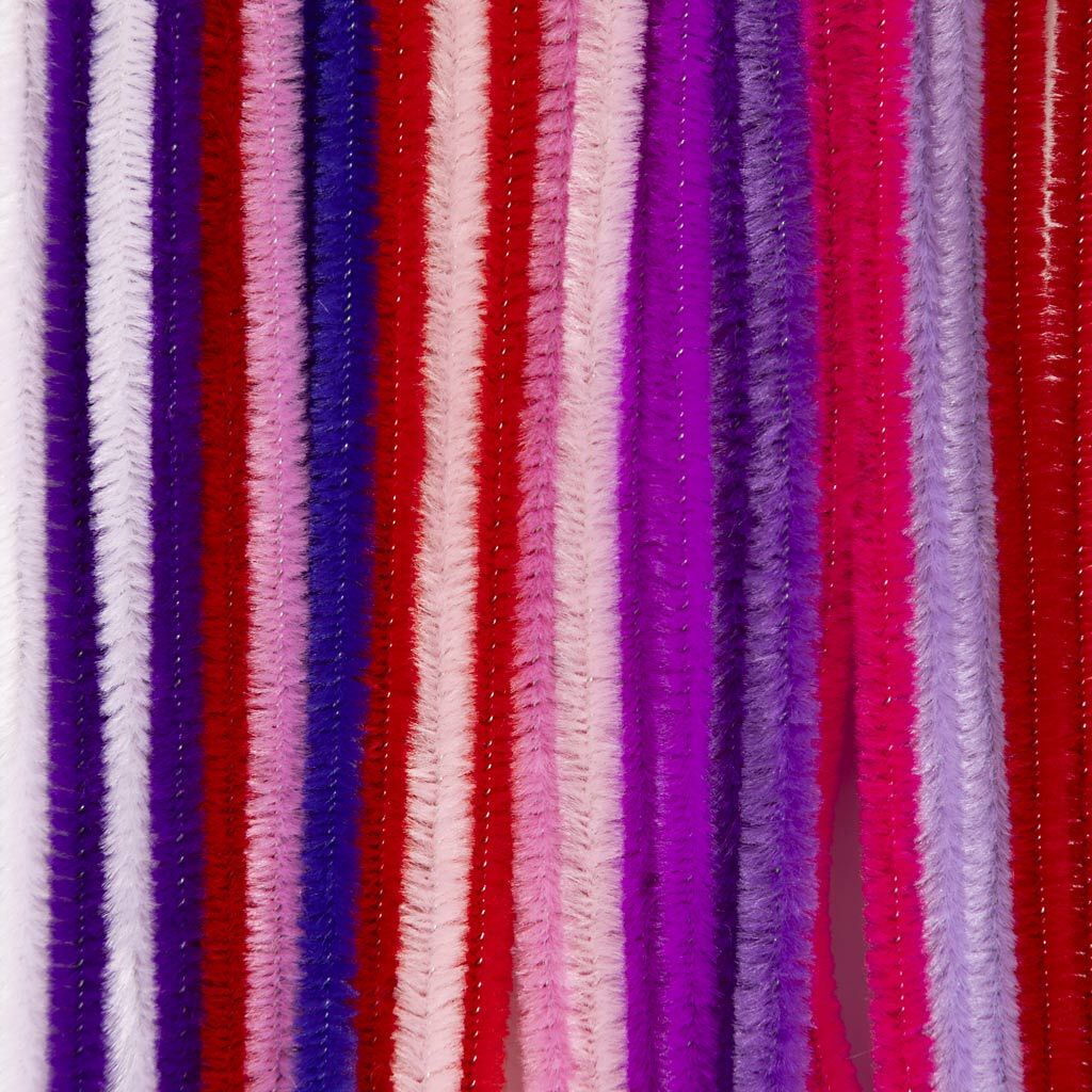 Pfeifenreiniger / Biegepl�sch / Chenilledraht, L�nge 30 cm, Dicke 6 mm, Harmonie in Lila-Pink, 25 St�ck Bild 2