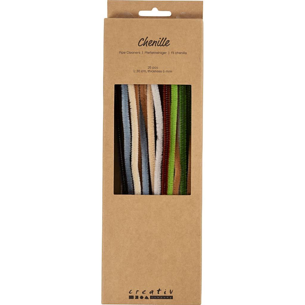 Pfeifenreiniger / Biegepl�sch / Chenilledraht, L�nge 30 cm, Dicke 6 mm, Natur, 25 St�ck Bild 3