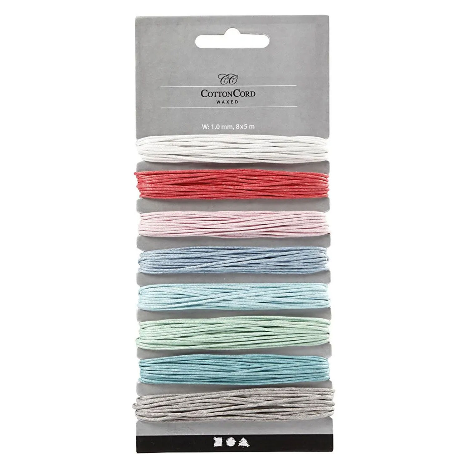 NEU Baumwollband Pastell-Farben, Strke 1 mm, Lnge 8x5 m Bild 2