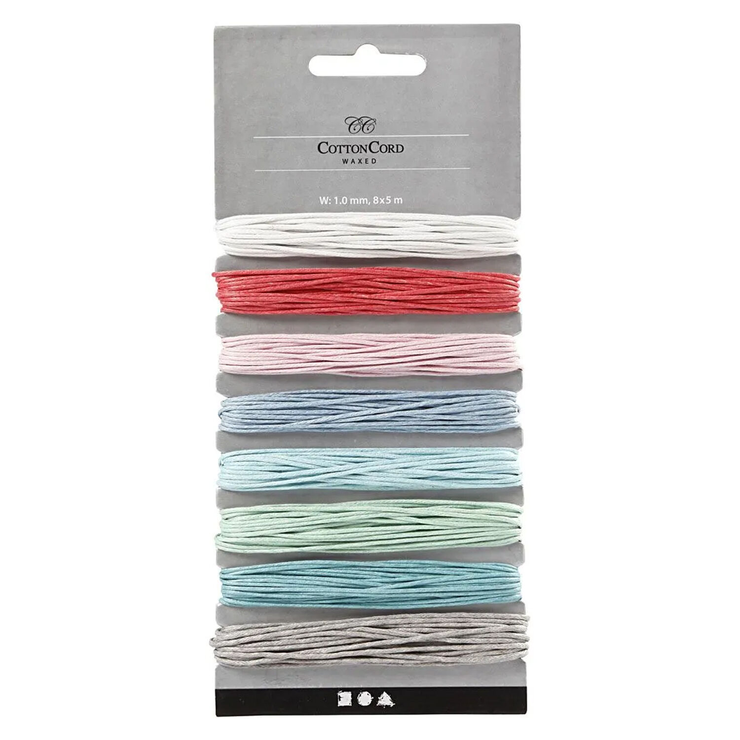 NEU Baumwollband Pastell-Farben, Strke 1 mm, Lnge 8x5 m Bild 2