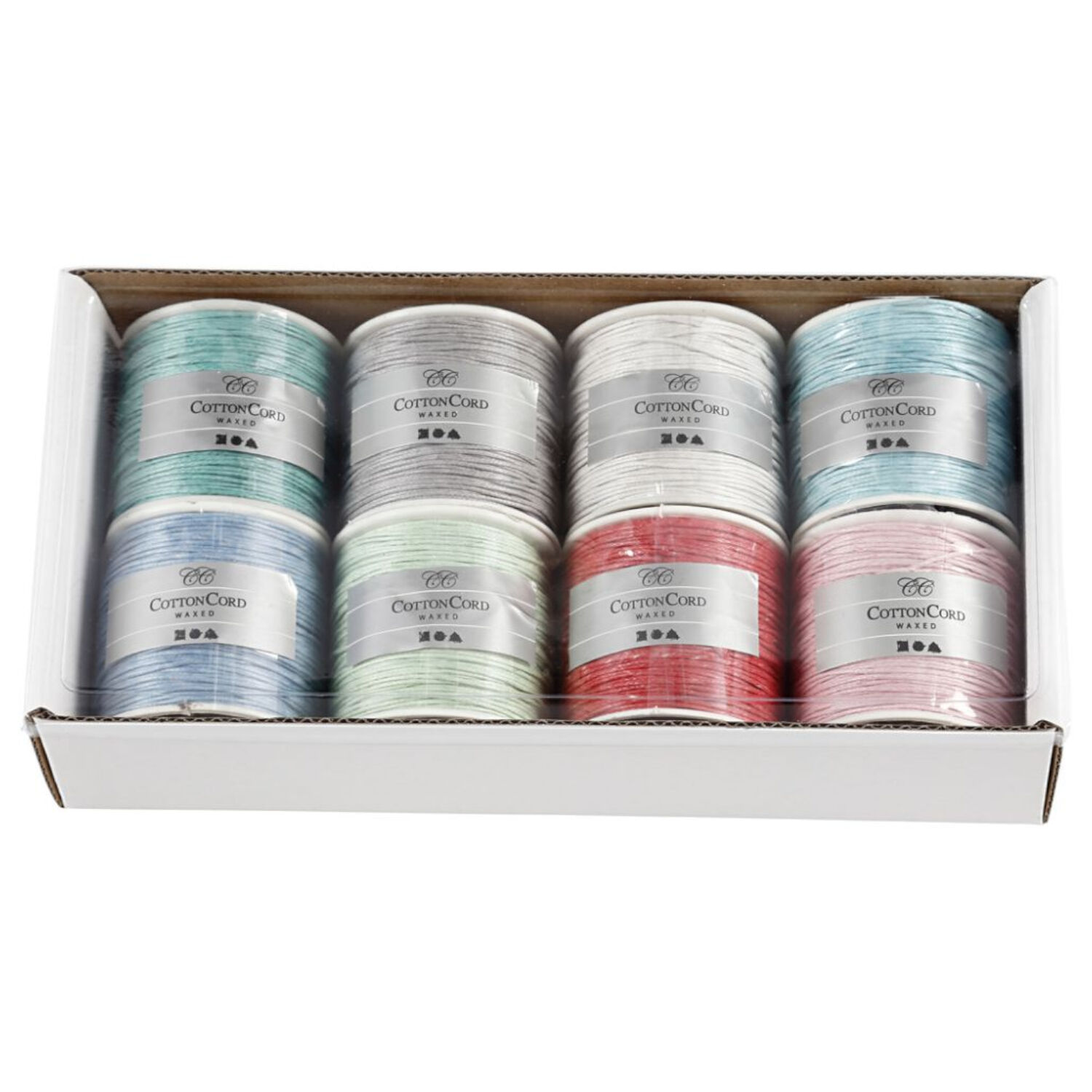 Baumwollband Pastell-Farben, Strke 1 mm, 8x40 m Bild 2