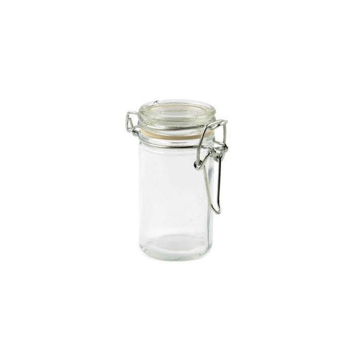 SALE Glas mit Schnappverschluss 4x8,5cm, 12er Pack