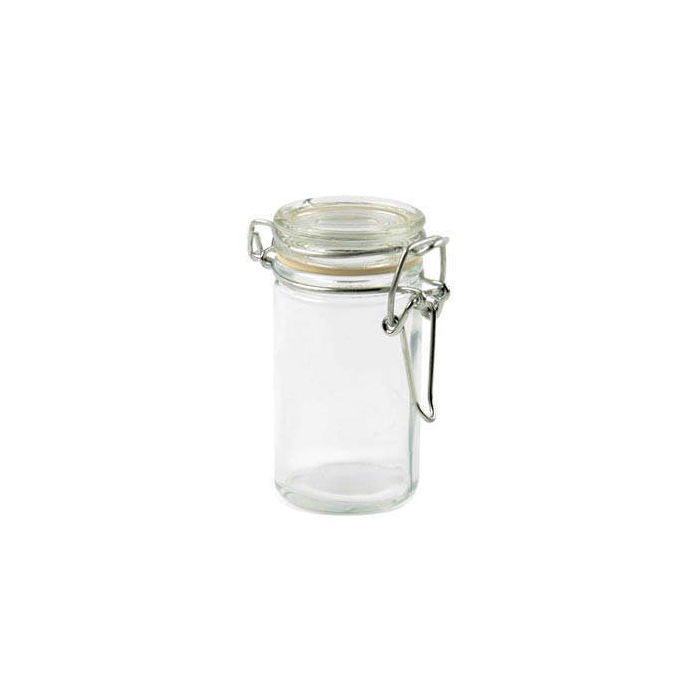 SALE Glas mit Schnappverschluss 4x8,5cm, 1 Stck