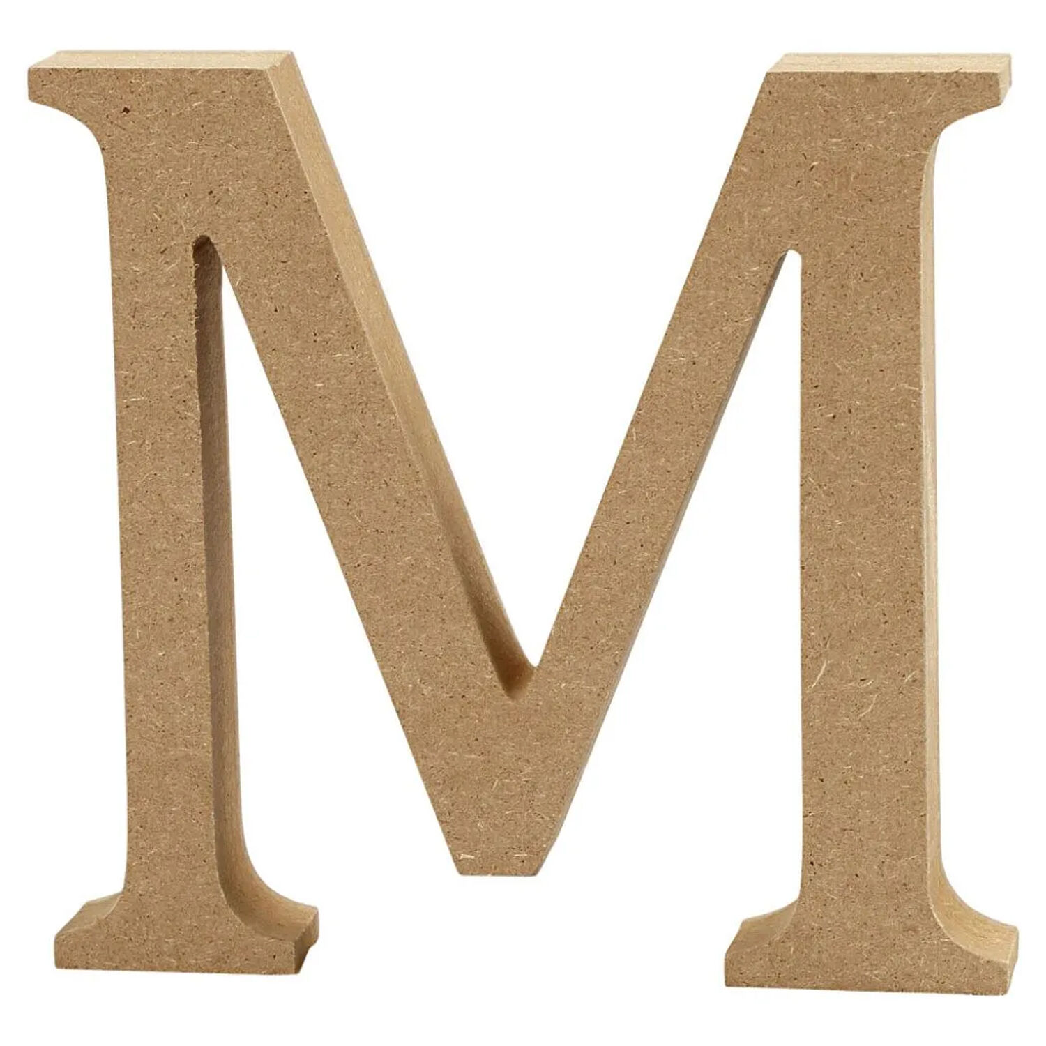 NEU MDF-Buchstabe, 13 cm, Strke 2 cm, natur, M