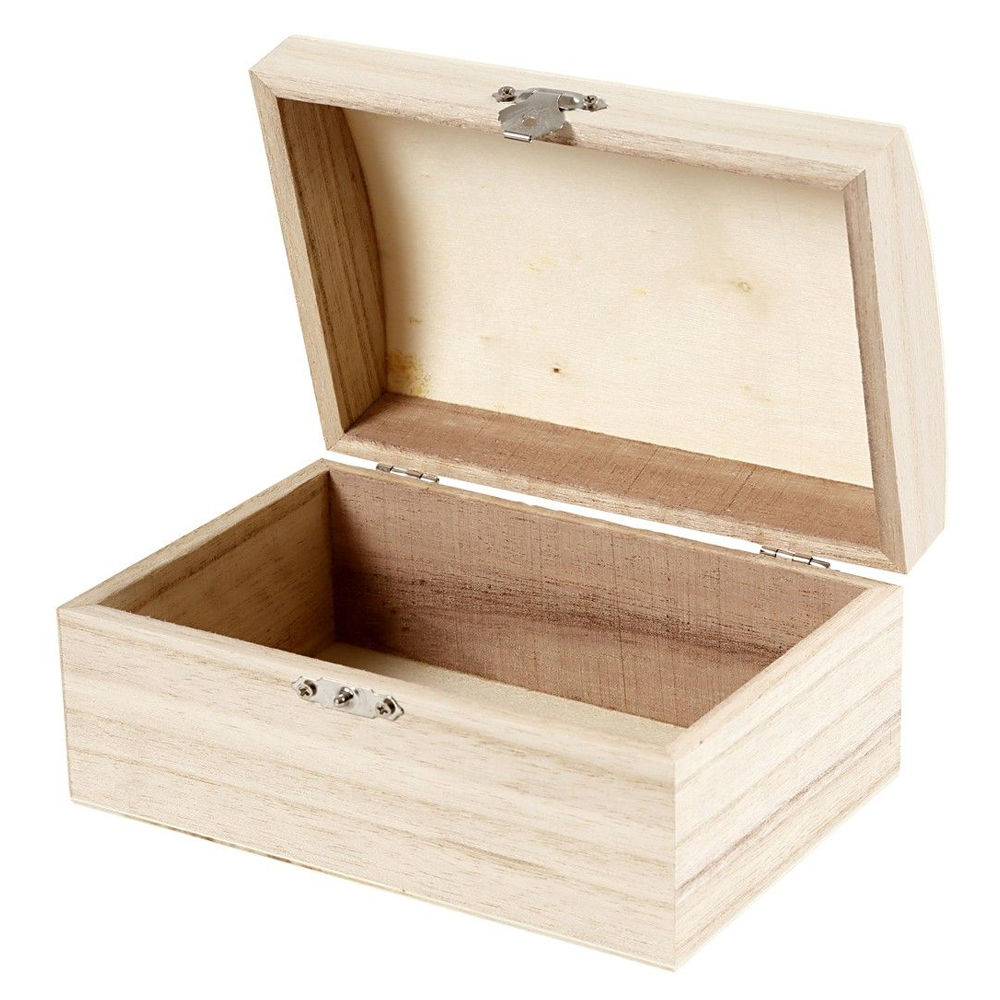 Holztruhe mit gewlbtem Deckel, 16,5x11x8,55cm Bild 2