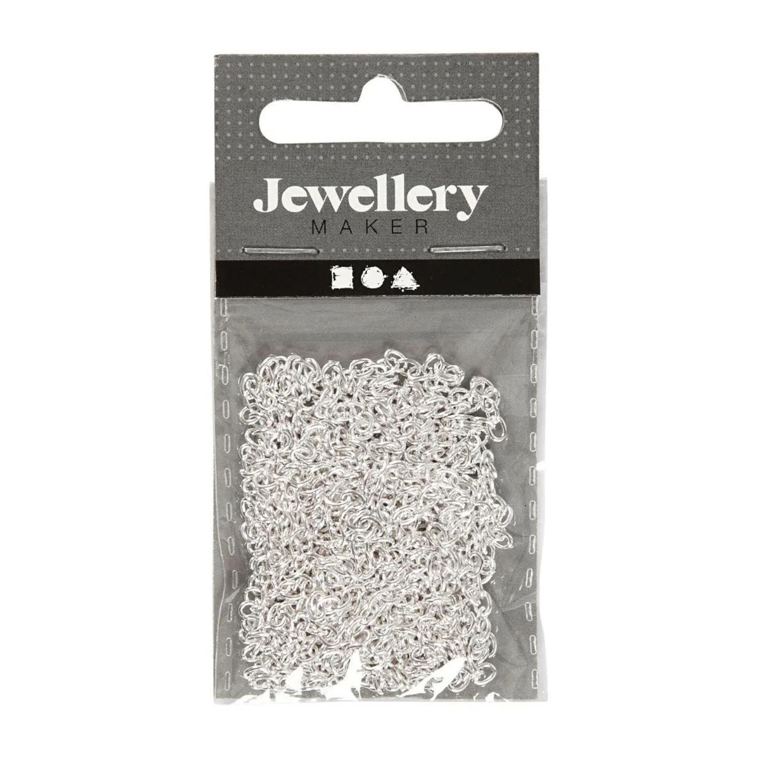 NEU Schmuckkette / Gliederkette, Metall silberfarben, 2 mm, 2 m Bild 2