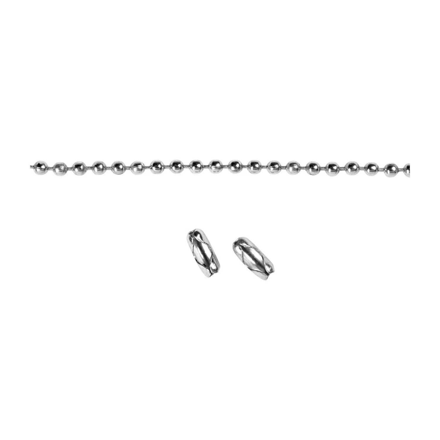 NEU Kugelkette mit 10 Verschlssen, silberfarben, 1,5 mm, 3 m Bild 2