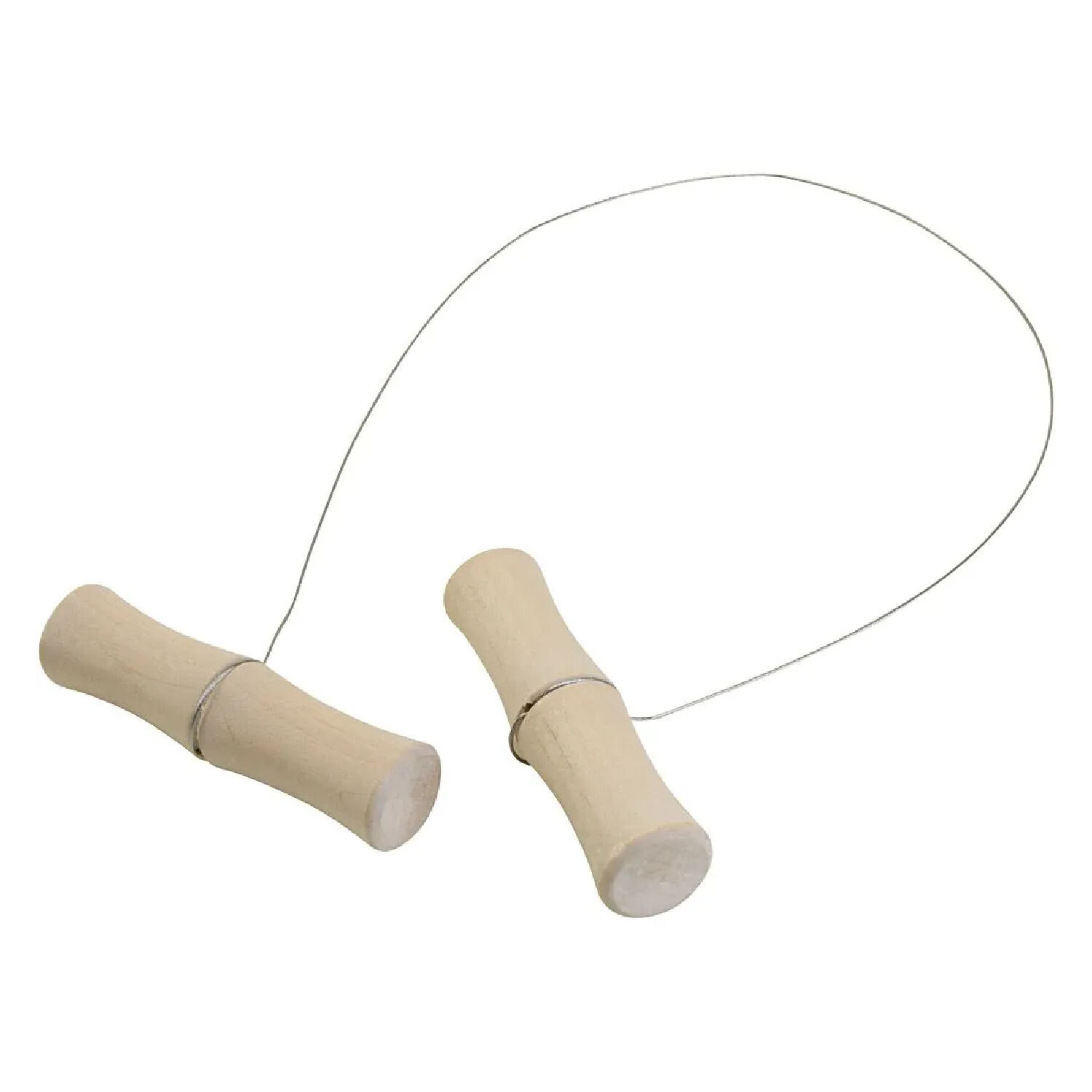 NEU Tonabschneider / Drahtschlinge mit Holzgriffen